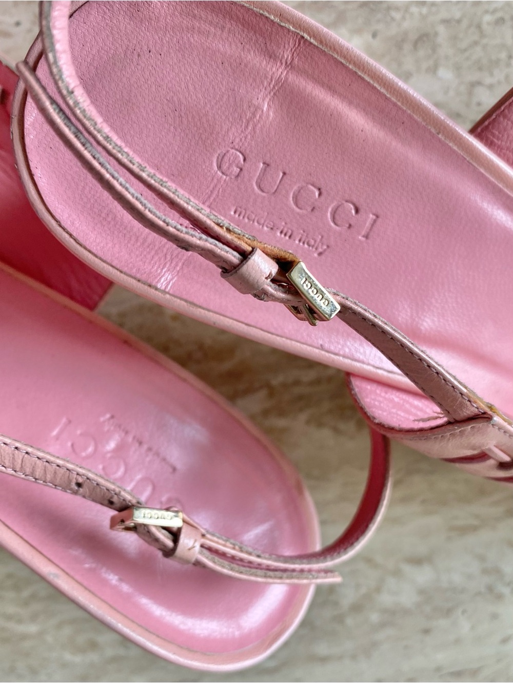 Vintage Gucci Cutout Bamboo Bow Slingback Heels - Picture 7 of 10
